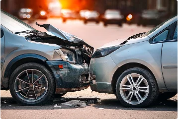 a car crash on the road