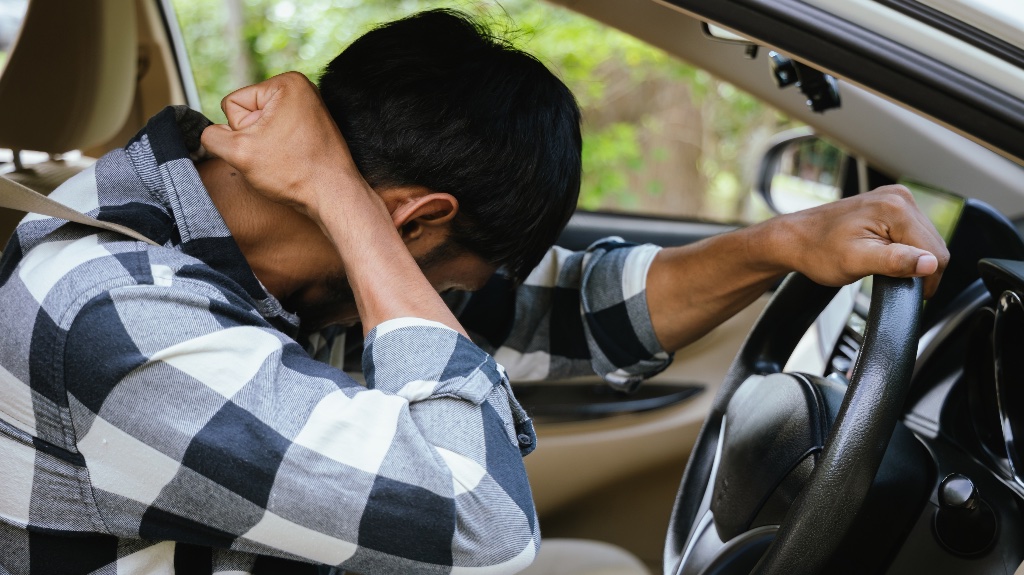 person in car accident